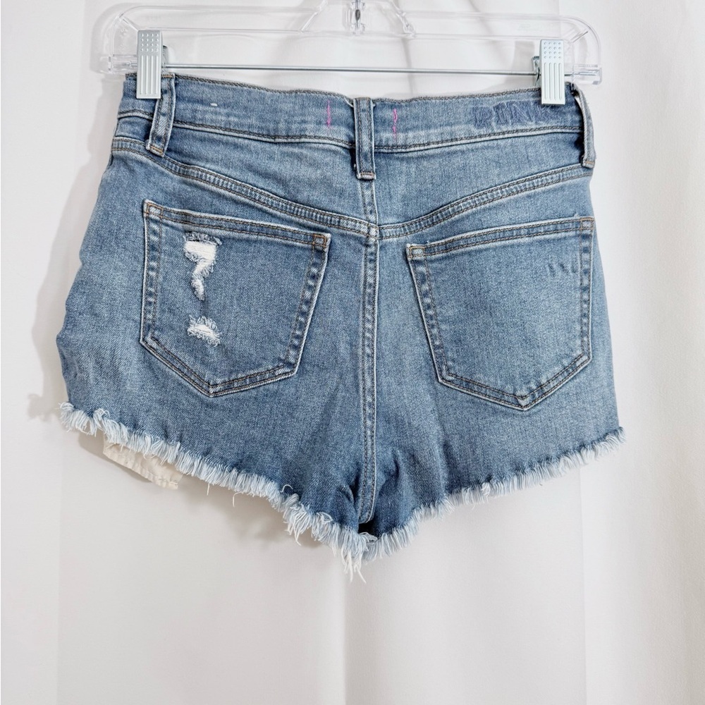 PINK Victoria’s Secret High Rise Destroyed Cut Off Jean Shorts Size 2 - Picture 4 of 9